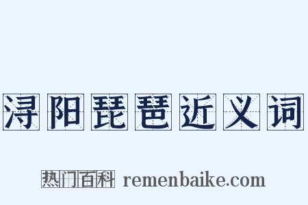 浔阳琵琶近义词是什么意思的图片
